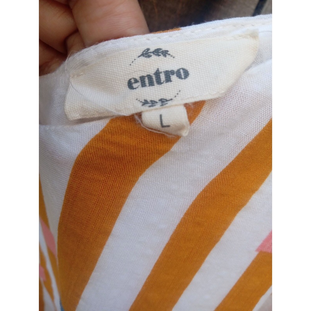 Entro Patterned Tank Top Women's Large - Picture 3 of 6